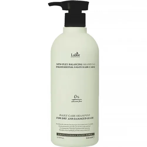 szampon do włosów o działaniu łagodzącym bez silikonów LA´DOR Newplex Balancing Shampoo, 530 ml