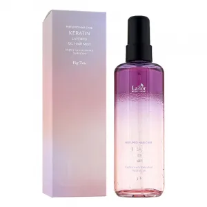 Dwufazowa perfumowana mgiełka do włosów Lador Keratin Layered Oil Mist Fig Tea, 130 ml
