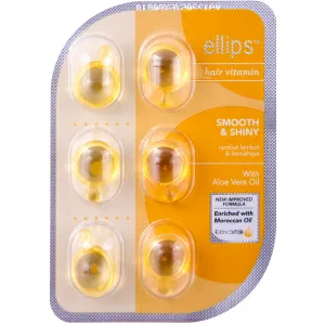 Olejek do wszystkich typów włosów z aloesem Ellips Hair Vitamin Smooth&Shiny "Luksusowy blask", 6 kapsułek