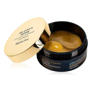 Płatki pod oczy z hydrożelu z 24-karatowym złotem i peptydami Farmstay 24K Gold & Peptide, 60 szt.