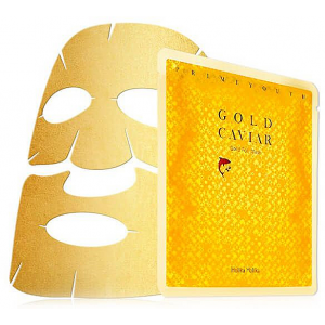 Face mask with gold particles