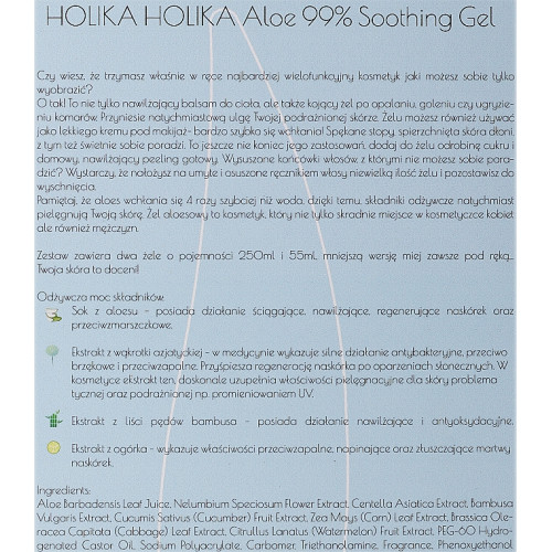 Zestaw Kojący Żel Holika Holika Aloe 99%