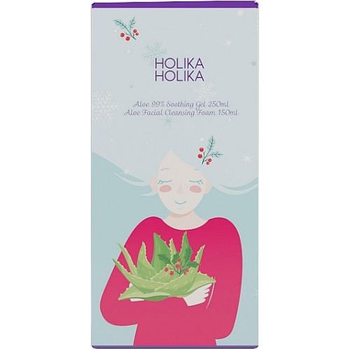 Набір для догляду за шкірою Holika Holika Aloe, гель з алое та очищуюча піна