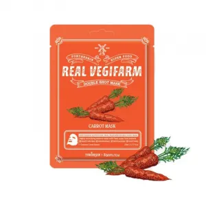 Tkaninowa maska marchewkowa Fortheskin Super Food Real Vegifarm, 23ml