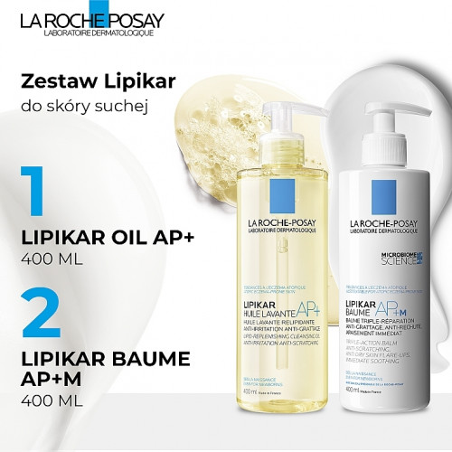 La Roche-Posay Lipikar (olejek/400ml + balsam/400ml)